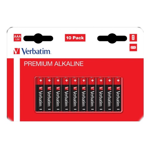 Verbatim Batteries AAA Alkaline 10 pcs Blister
