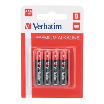 Verbatim Batteries AAA Alkaline 4 pcs Blister