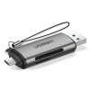 UGREEN Card Reader 2in1 Type-C 3.0 to USB-A 3.0 to TF/SD CM185, Black