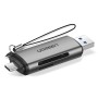 UGREEN Card Reader 2in1 Type-C 3.0 to USB-A 3.0 to TF/SD CM185, Black