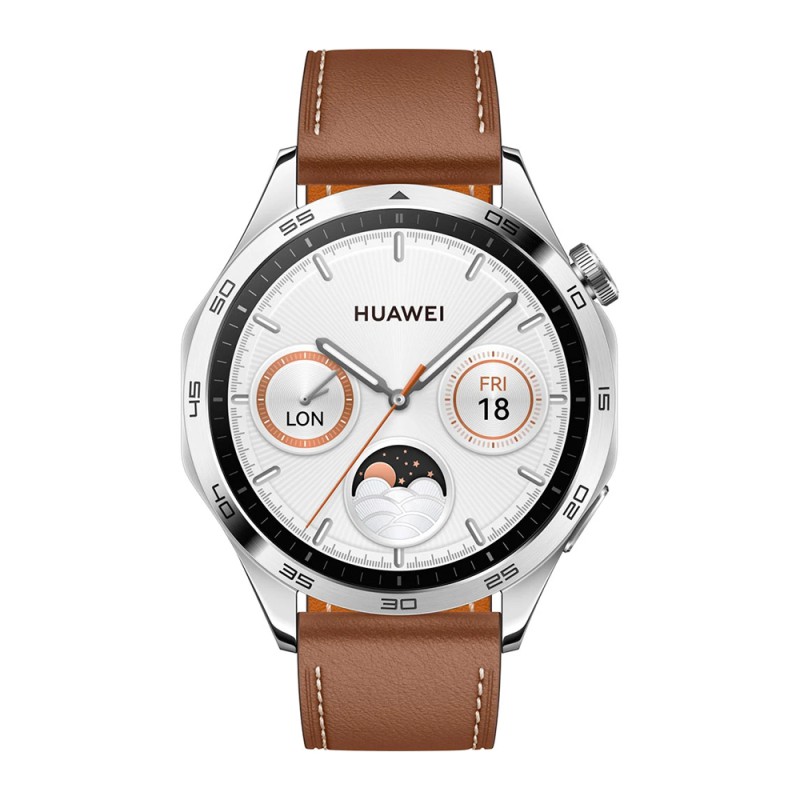 Huawei Watch GT 4, 46mm, Brown Leather Strap