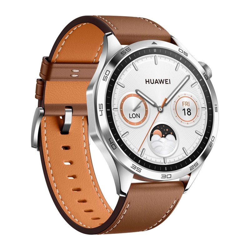 Huawei Watch GT 4, 46mm, Brown Leather Strap