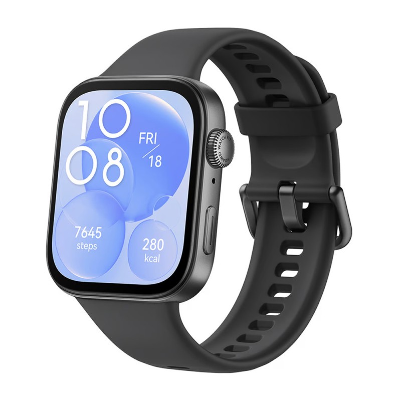 Huawei Watch Fit 3, Black Fluoroelastomer Strap