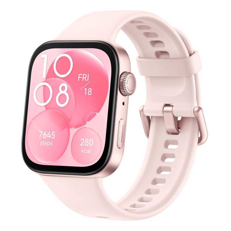 Huawei Watch Fit 3, Pink Fluoroelastomer Strap