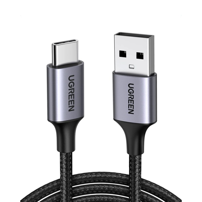 UGREEN Cable Nylon Braided+Aluminum USB-A to Type-C 480Mbps,1,5M, Grey
