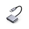 UGREEN Audio Adapter Type-C 3.0 to 3.5mm + Type-C 3.0 PD 65W CM231, Grey 