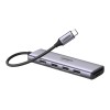 UGREEN HUB 6in1 Type-C 3.0 to HDMI 4K@60Hz + 3*USB-A 3.0 + SD/TF Converter CM511, Silver