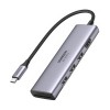 UGREEN HUB 6in1 Type-C 3.0 to HDMI 4K@60Hz + 3*USB-A 3.0 + SD/TF Converter CM511, Silver
