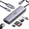 UGREEN HUB 7in1 Type-C 3.0 to + 2*USB 3.0 + HDMI + Gigabit RJ45 + SD/TF + PD 95W CM512, Grey