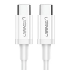 UGREEN Cable Type-C to Type-C 3A 60W 1.5m 480Mbps TPE, White