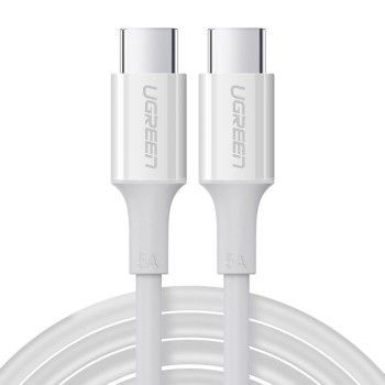 UGREEN Cable Type-C 2.0 to Type-C 2.0 5A 100W 2M, White | US300