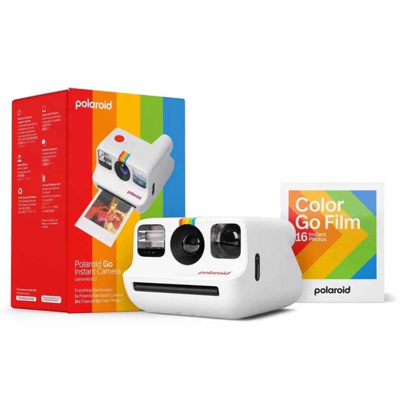 Polaroid Instant Camera GO Gen 2 Everything Box + Color Films 16 Sheets , White