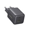 UGREEN Wall Charger GaN 1*USB-A, 1*Type-C, 20W QC3.0, X514, Black