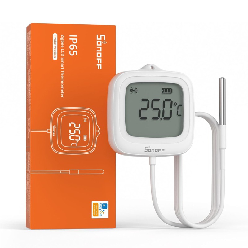 Sonoff Zigbee LCD Smart Thermometer IP65 (Probe Version) (SNZB-02LD)