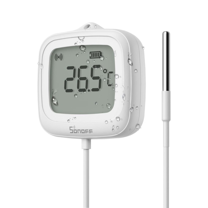 Sonoff Zigbee LCD Smart Thermometer IP65 (Probe Version) (SNZB-02LD)