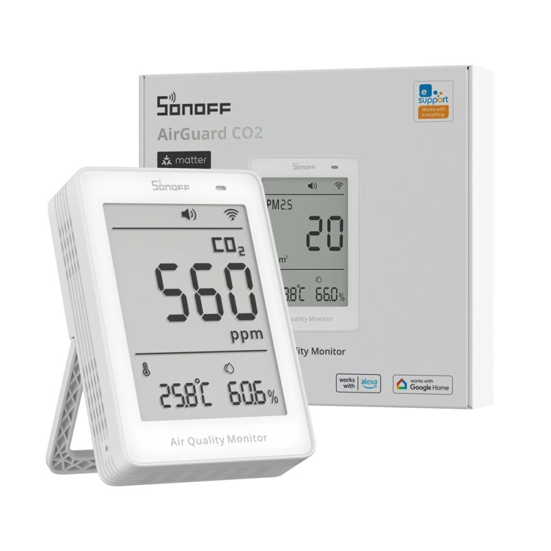 Sonoff Matter Over Wi-Fi Air Quality Monitor AirGuard CO2 (SAWF-08P)