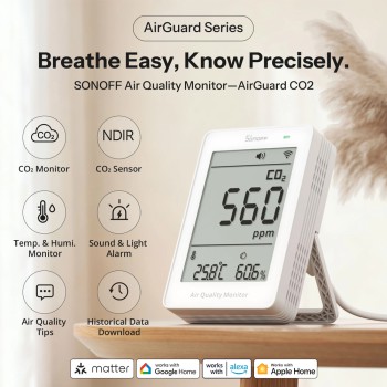 Sonoff Matter Over Wi-Fi Air Quality Monitor AirGuard CO2 (SAWF-08P)