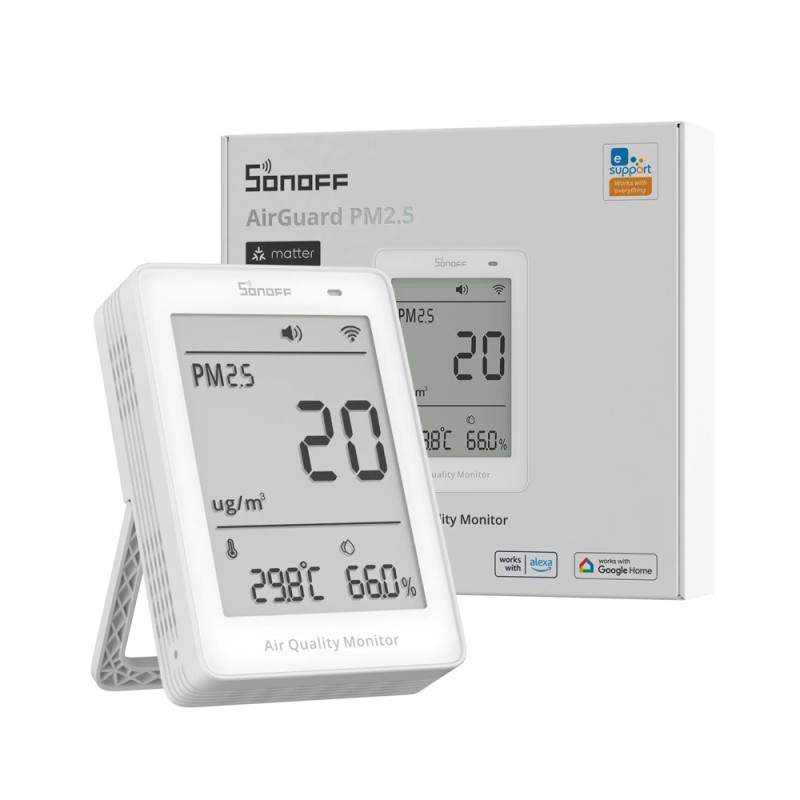Sonoff Matter Over Wi-Fi Air Quality Monitor AirGuard PM2.5 / PM10 (SAWF-07P)