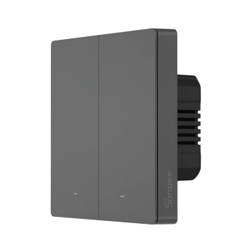 Sonoff Wi-Fi Smart Wall Switch SwitchMan M5 2-Gang (Neutral Wire), Dim Gray