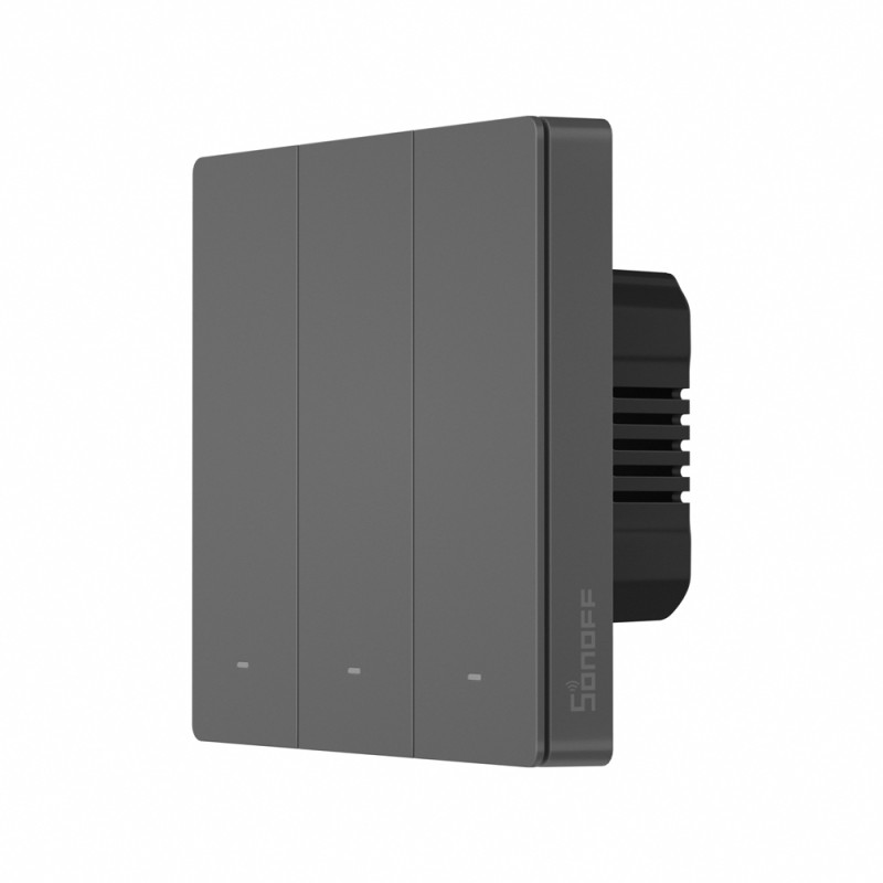 Sonoff Wi-Fi Smart Wall Switch SwitchMan M5 3 Gang (Neutral Wire), Dim Gray