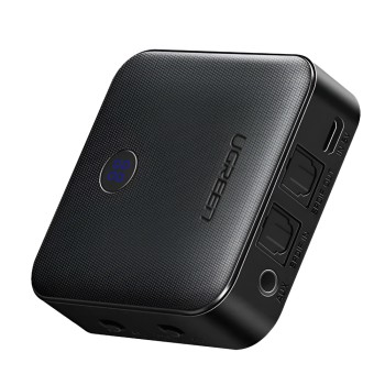 UGREEN Adapter Audio Transmitter + Receiver Bluetooth V5.0, Battery 200mAh, up to 10hours CM144, Black