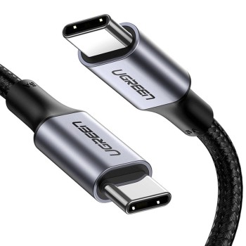 UGREEN Cable Type-C 2.0 to Type-C 2.0 5A 100W 1M Aluminum Braided US316, Black