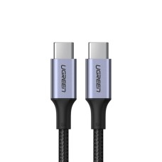 UGREEN Cable Type-C 2.0 to Type-C 2.0 5A 100W 1M Aluminum Braided US316, Black