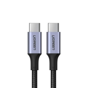 UGREEN Cable Type-C 2.0 to Type-C 2.0 5A 100W 1M Aluminum Braided US316, Black