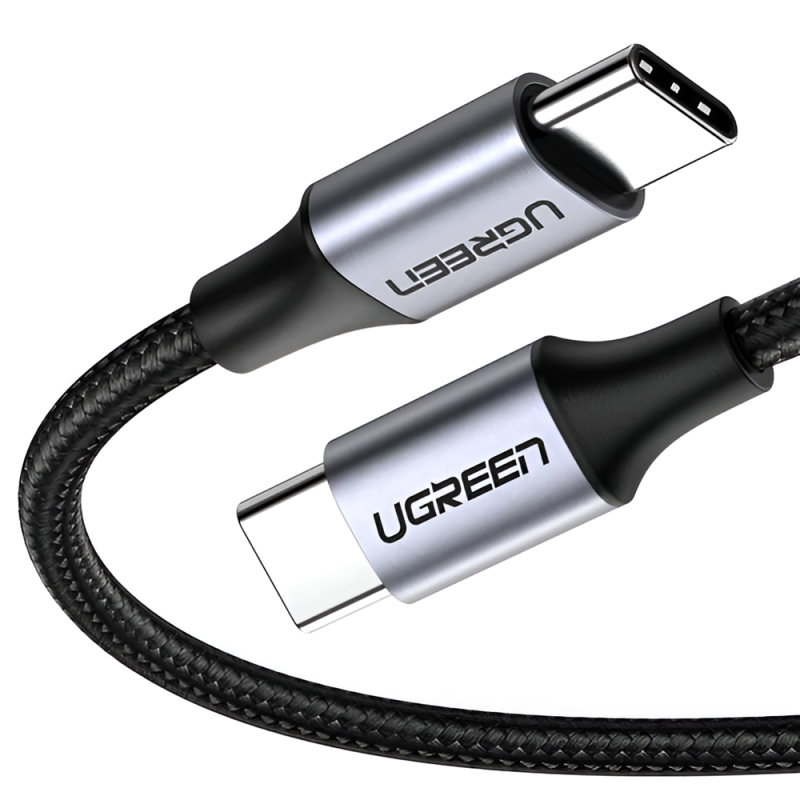 UGREEN Cable Type-C 2.0 to Type-C 2.0 5A 100W 1.5M Aluminum Braided US316, Black