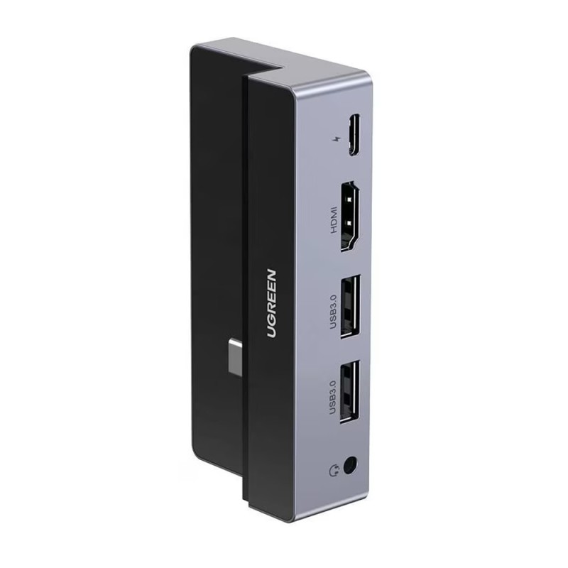 UGREEN HUB 5in1 for iPad Pro Type-C 3.0 to 2*USB 3.0 + HDMI + 3.5mm PD 100W CM317, Silver