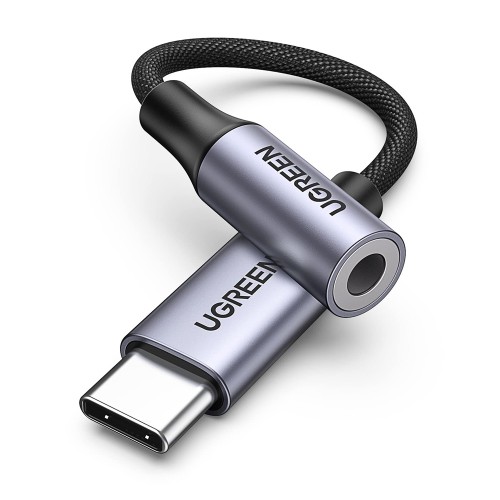 UGREEN Cable Audio Adapter Type-C to 3.5mm 0.1M AV161, Grey