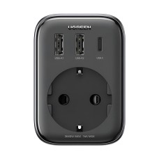 UGREEN Outlet Extender 30W 2*USB + Type-C + AC CD314, Black