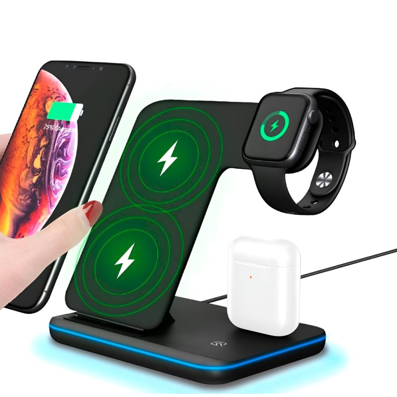 Wireless Charger 3 in1 10W, Black