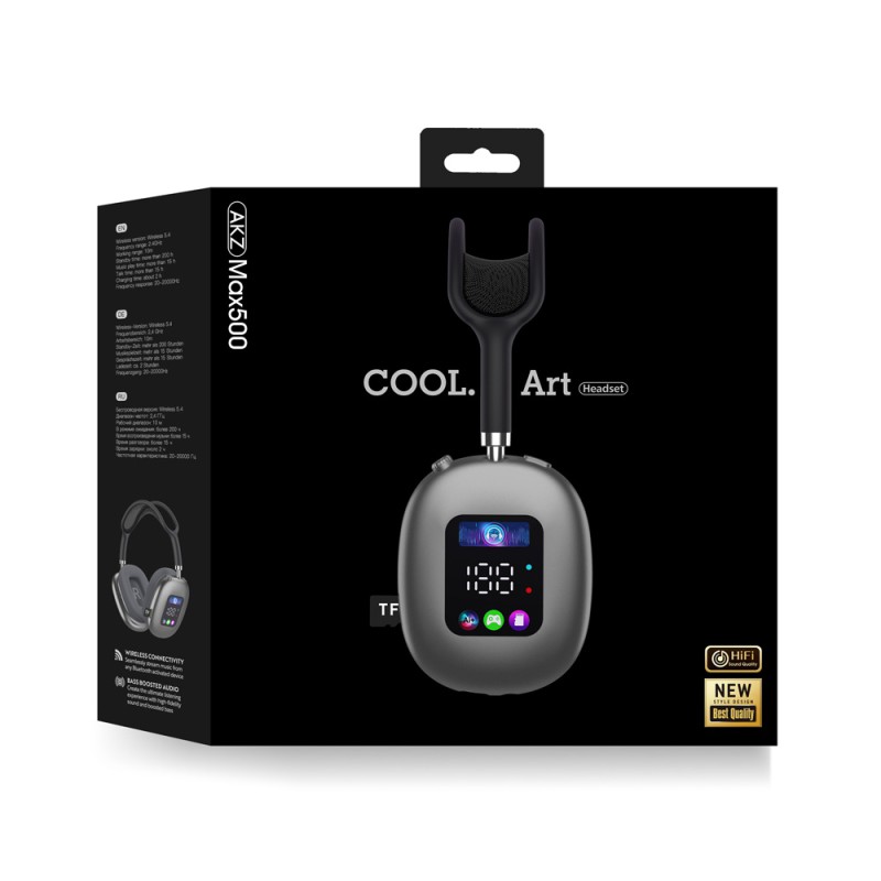 Musen Wireless Headphones on Ear Max 500, Black