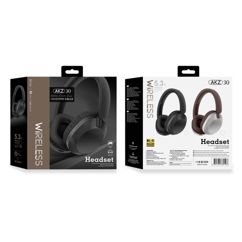 Musen Wireless Headphones over ear AKZ-30, Black