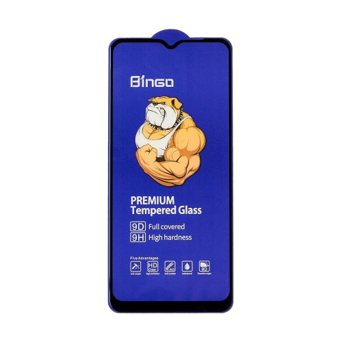 Bingo Diamond Glass HD+ Full Glue Samsung A02s/A02/A12/A03s/M12/A03/A03 Core/A04/A04S/A04e, Black