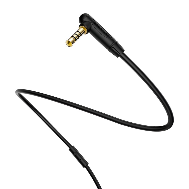 Borofone Cable Audio 3.5 to 3.5 BL5 with Mic, TPE (L=1M), Black