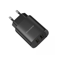 Borofone Wall Charger 2xUSB 2.1A BN2 (EU), Black