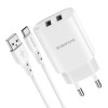 Borofone Wall Charger with Сable USB to Micro-USB 2xUSB 2.1A, White	