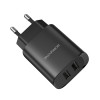 Borofone Wall Charger with Сable USB to Type-C 2xUSB 2.1A BN2 (EU), Black