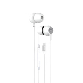 BWOO Earphones Type-C with Mic HF157, White