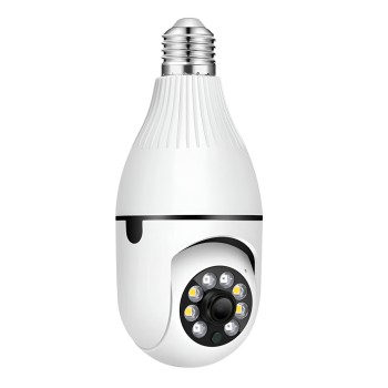 Bulb E27 Wi-Fi Smart Camera 2MP 1080P App Tuya, White