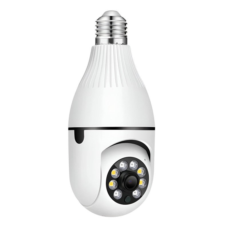Bulb E27 Wi-Fi Smart Camera 2MP 1080P App Tuya, White