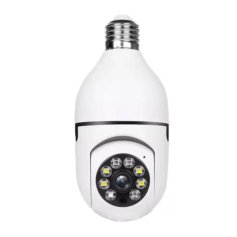 Bulb E27 Wi-Fi Smart Camera 2MP 1080P App Tuya, White