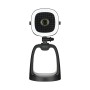 Boya All-in-one USB Microphone with LED Ring Light, 4K Camera (BY-CM6B), USB A to C (1.2m), Black