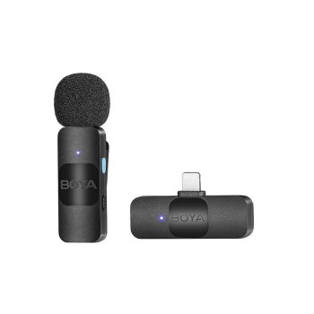 Boya Wireless Microphone Ultracompact 2.4GHz System (BY-V1) Lightning Jack, Black