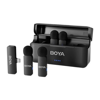 Boya Wireless Microphone Four-Channel with Type-C Plug, Black