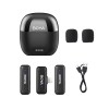 Boya Wireless Microphone 2.4GHz Dual-Channel with Charging Case (BY-WM3T-D2), Lightning Jack, Black