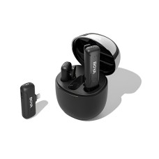 Boya Wireless Microphone 2.4GHz Dual-Channel with Charging Case (BY-WM3T-D2), Lightning Jack, Black