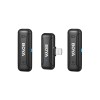 Boya Wireless Microphone 2.4GHz Dual-Channel with Charging Case (BY-WM3T-D2), Lightning Jack, Black